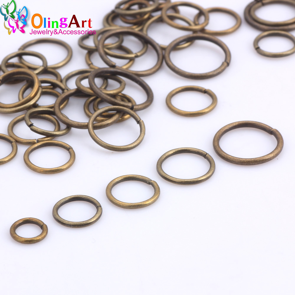 Jump Ring Assorted - OlingArt Kaplama Bronz Atlama Halkası 6mm/8mm/9mm/10mm/12mm