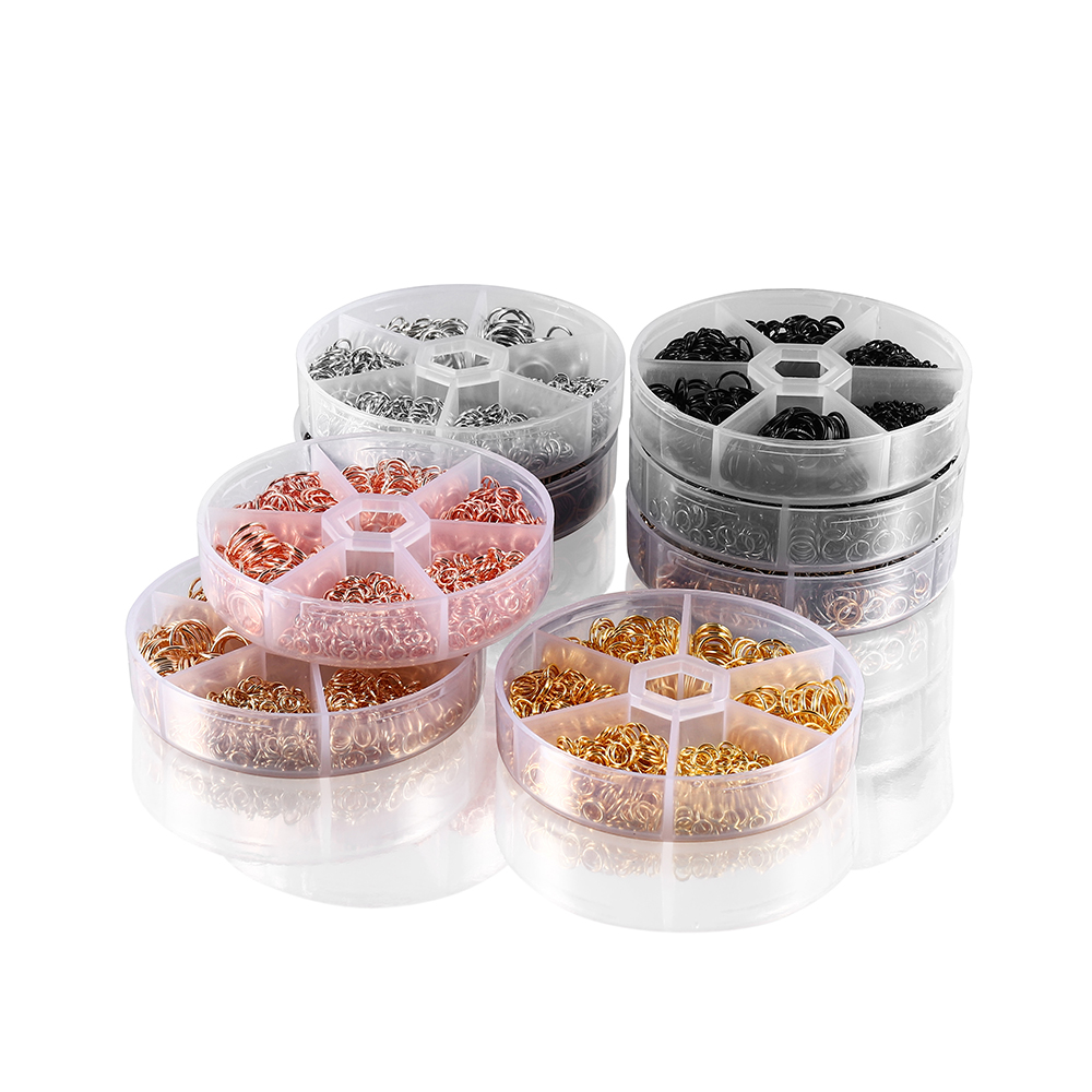 Jump Ring Assorted - 1 kutu altın antik bronz karışık