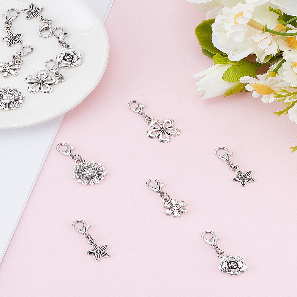 Lobster Clasp Silver - 12 Adet 6 Stil Alaşım Kolye
