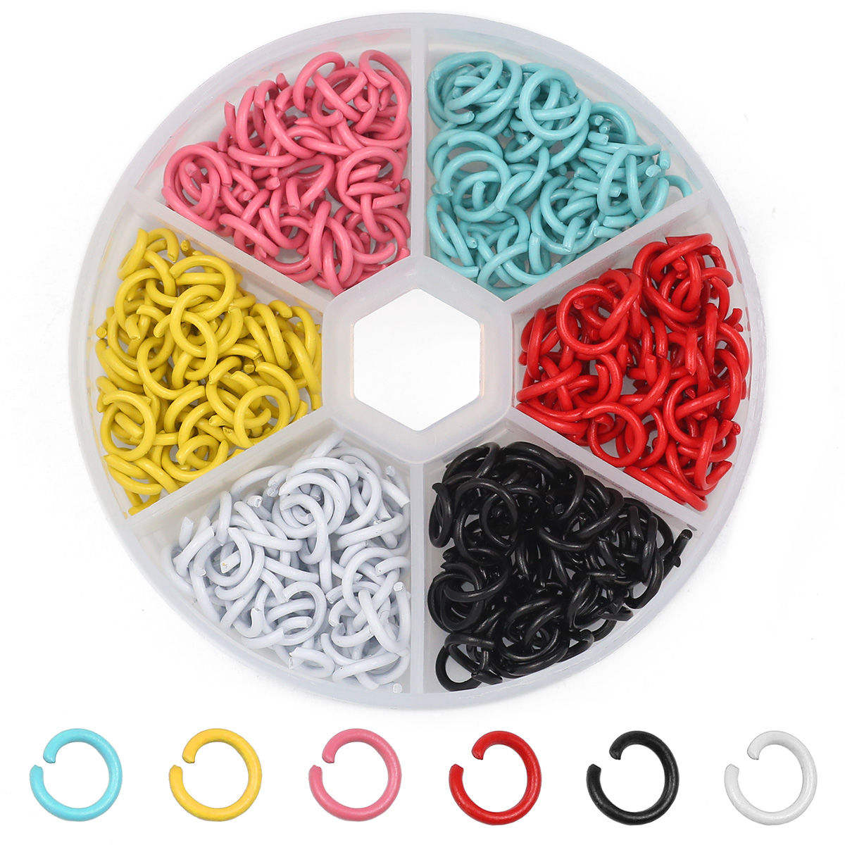 Jump Ring Assorted - 87g Renkli Karışık Renkler Çinko Alaşımı