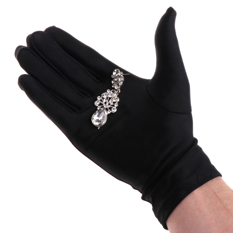 Jewelry Making Gloves - JAVRICK 1 çift siyah muayene yumuşak