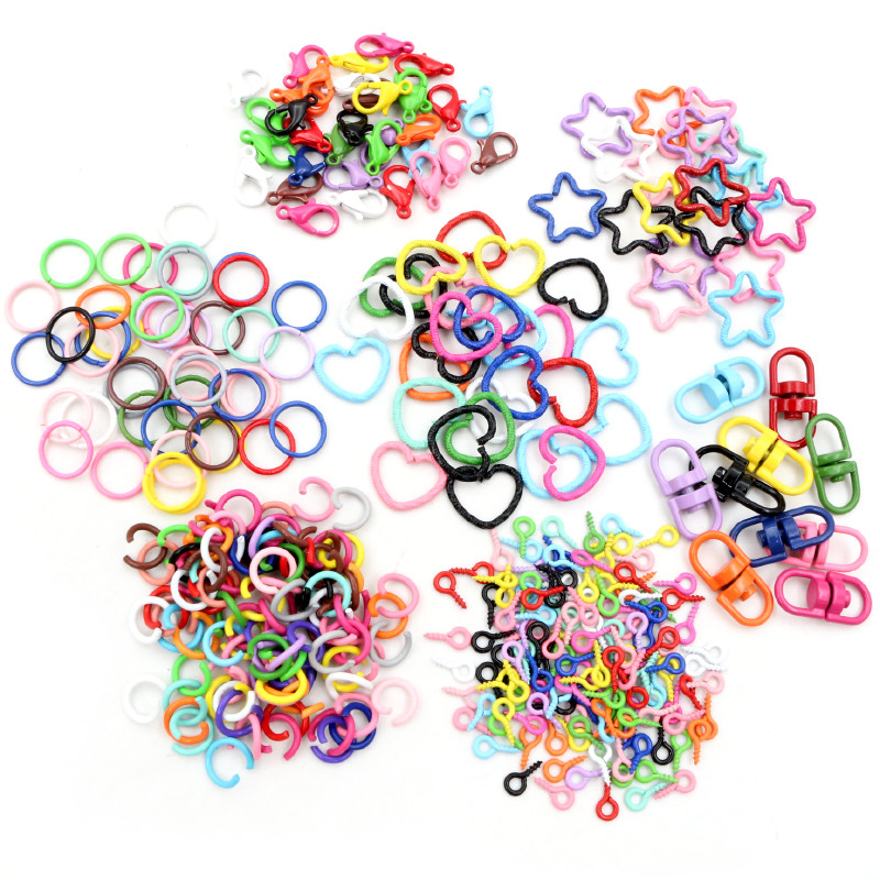 Jump Ring Assorted - Renkli karışık alaşım bölünmüş Jump yüzükler