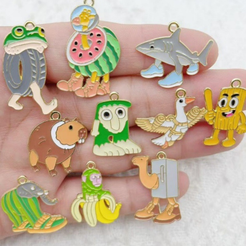Jewelry Making Party - 10 adet Yaratıcı Alaşım Yağlı Takı,