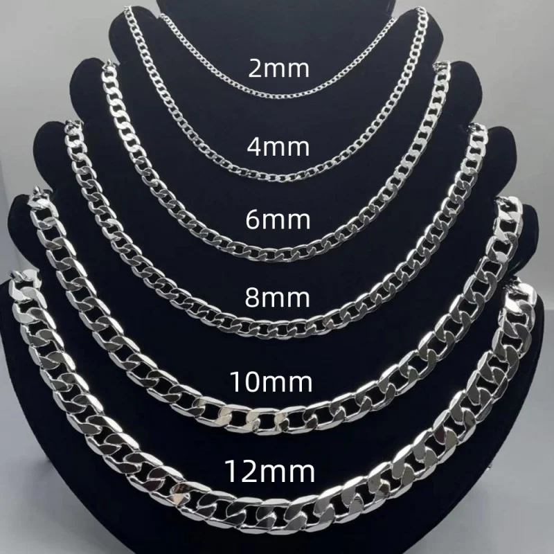 Lobster Clasp Silver - Erkek 925 Ayar Gümüş Kolye 2/4/6/8/10/12