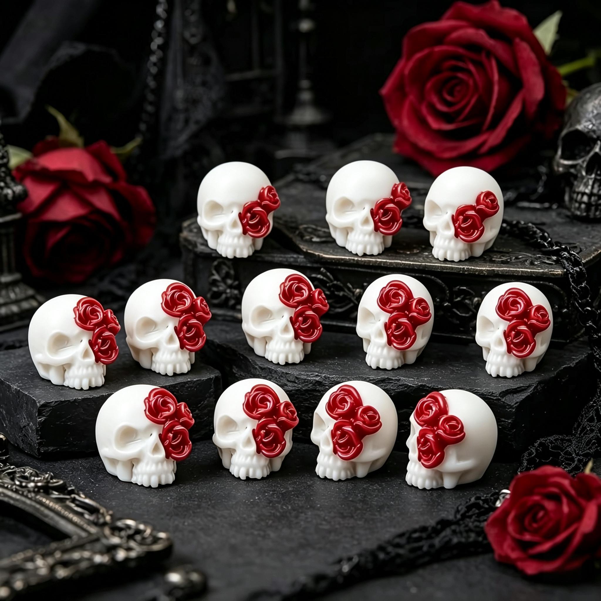 Jewelry Making Event - 3D Gül Kafatası Reçine Kolye Gotik
