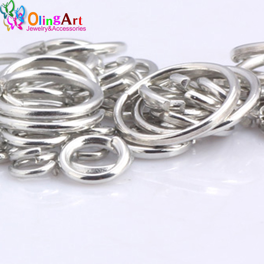 Jump Ring Assorted - OlingArt Rodyum Kaplama Atlama Halkası 6mm/8mm/9mm/10mm/12mm