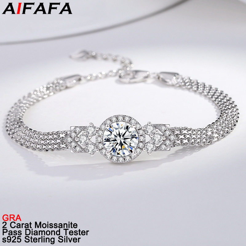Lobster Clasp Silver - Yeni 2 Karat D Renk VVS1