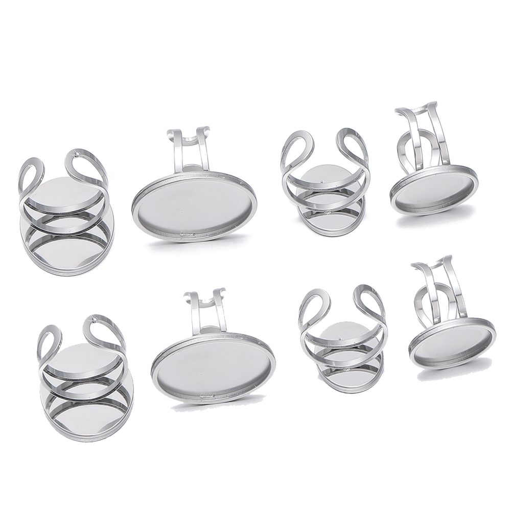 Jewelry Making Ring Tool - 5 adet/grup Paslanmaz Çelik Açık Yüzük