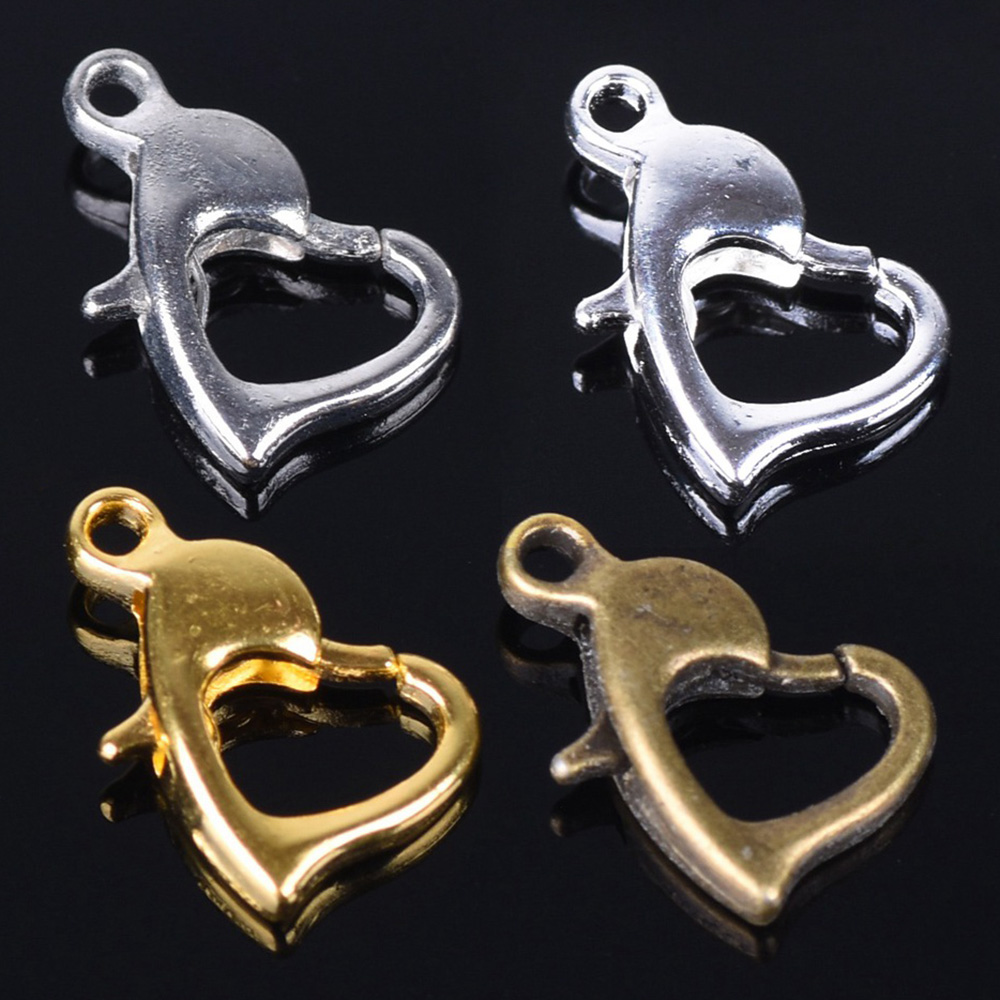 Lobster Clasp Silver - 30 adet 12x8mm altın/gümüş/bronz renkli Metal
