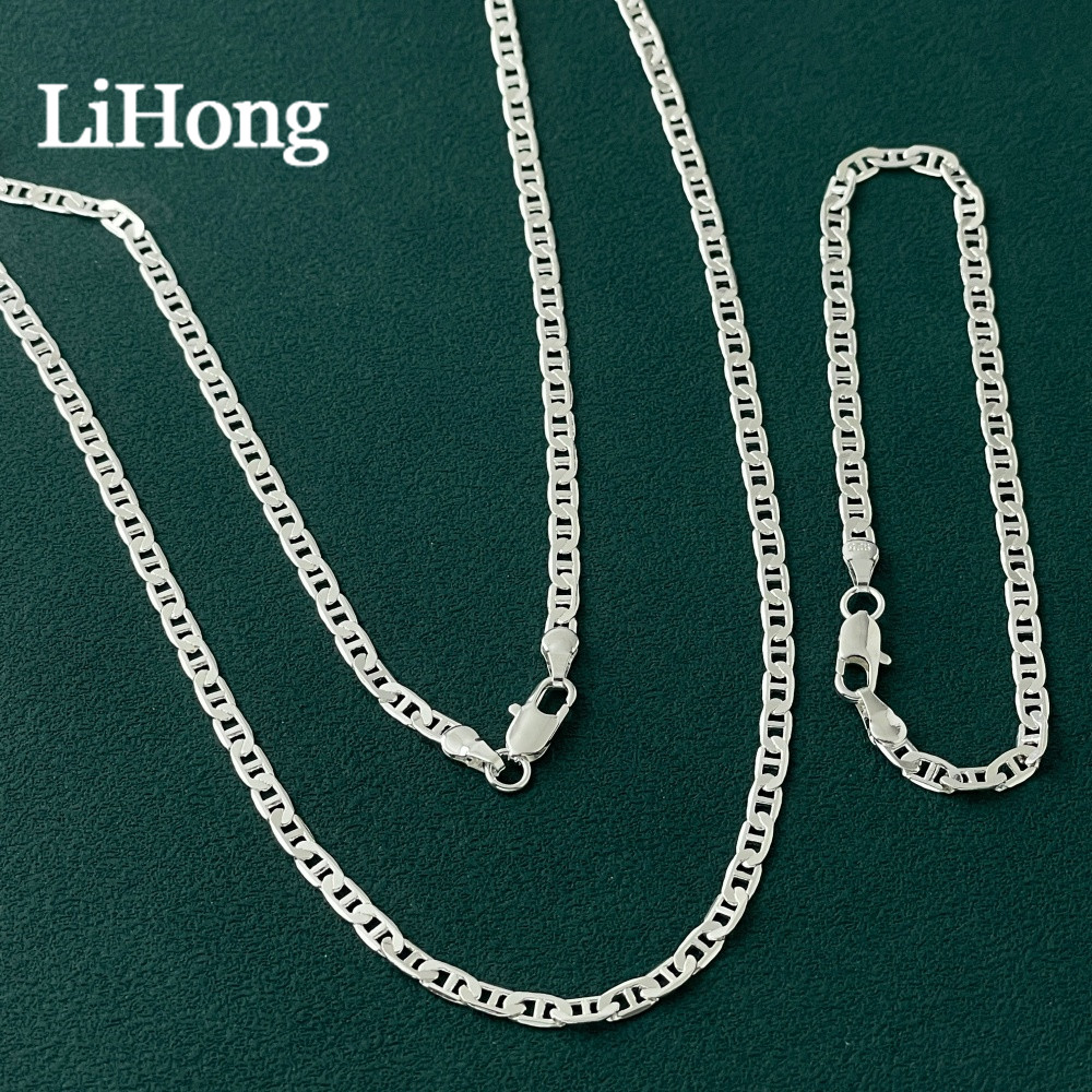 Lobster Clasp Silver - LihongWholesale Erkek 925 Ayar Gümüş Kolye