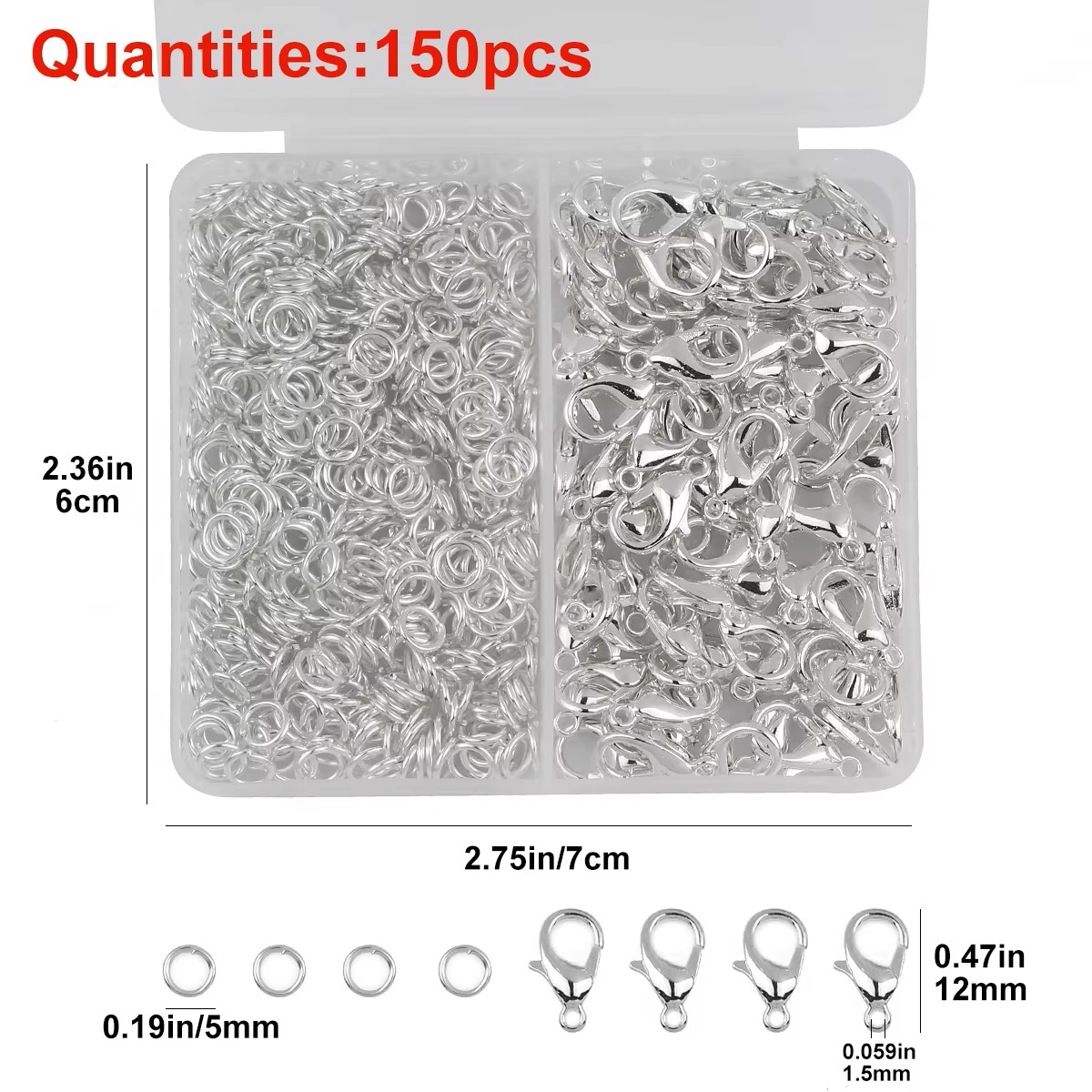 150 adet/kutu Gümüş Renk Istak - Lobster Clasp Silver incelemesi ve fiyatı