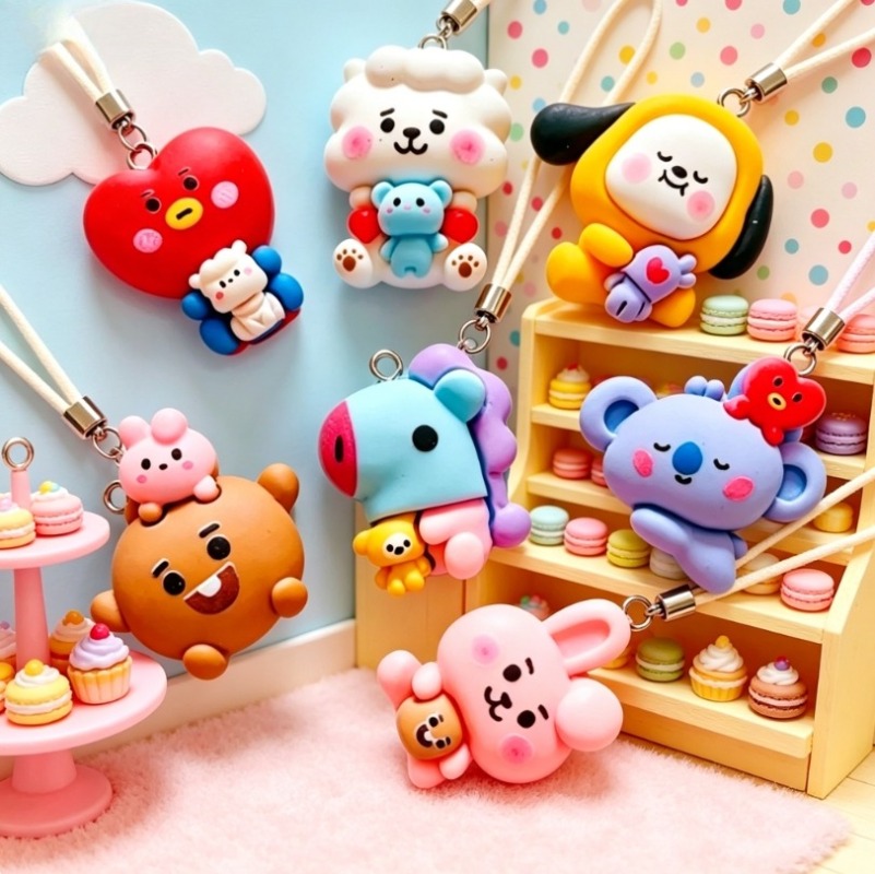 7 adet BT21 Reçine Karikatür F - Jewelry Making Charms incelemesi ve fiyatı
