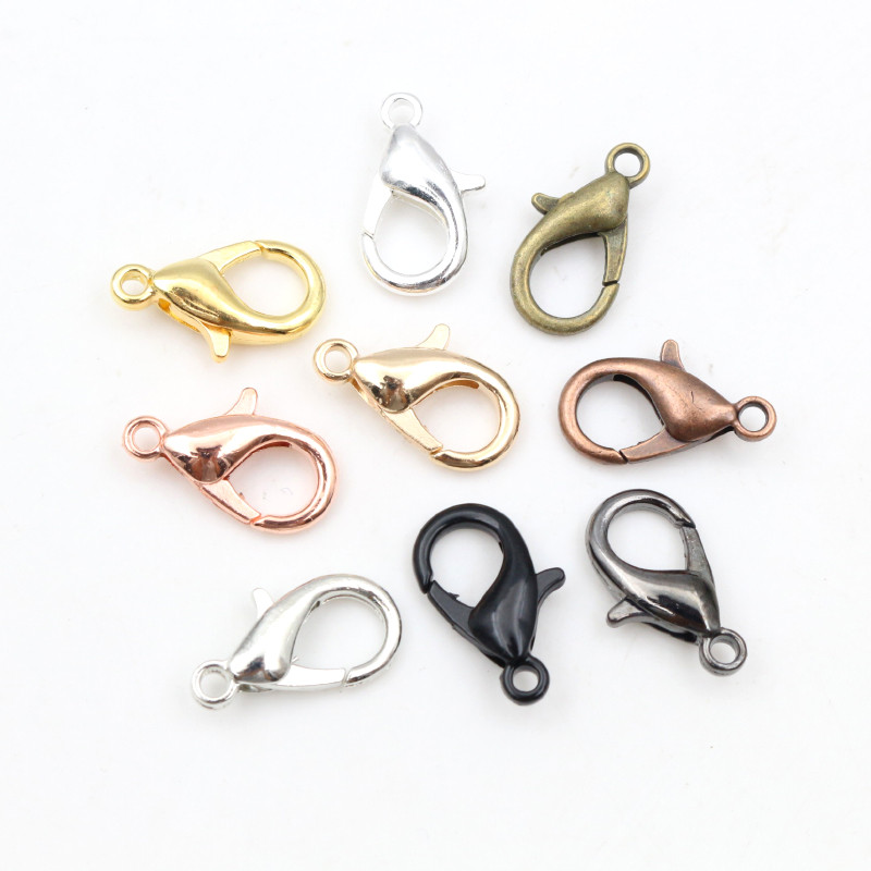 50pcs bronz altın gümüş kaplam - Lobster Clasp Silver incelemesi ve fiyatı
