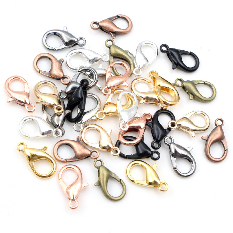 50pcs bronz altın gümüş kaplam - Lobster Clasp Silver incelemesi ve fiyatı