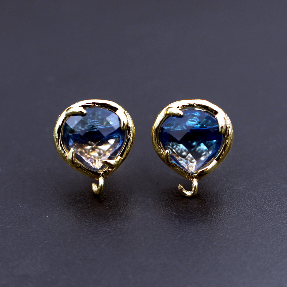 10 çift Kalp Şeklinde Mavi Kır - Jewelry Making Dubai incelemesi ve fiyatı